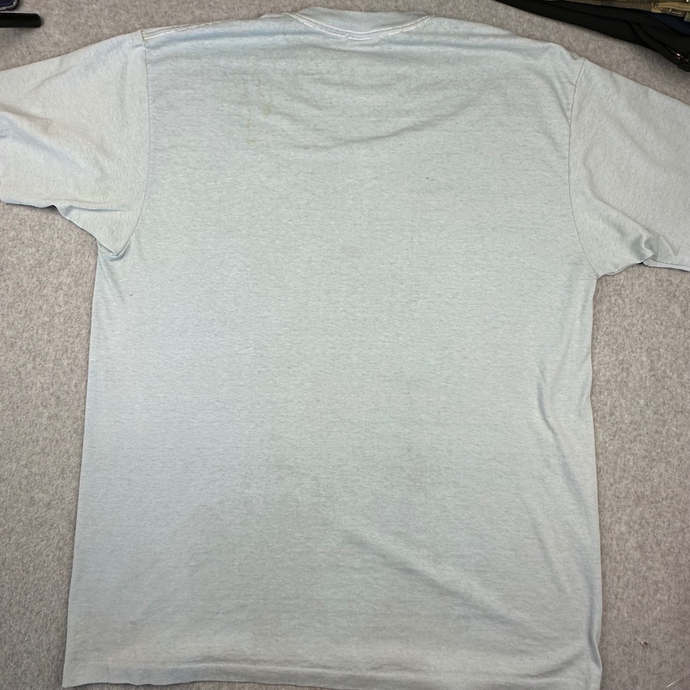 Vintage 1992 Florida Beach Graphic T-Shirt XL Light Blue Single Stitch USA Made - Picture 6 of 10